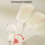 Bathroom No-Punch Suction Cup Showerhead Holder Tulip Shower Hanger(Milk White)