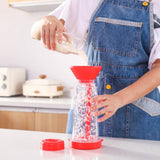 Home Handheld Rotary Flour Mixing Cup Kitchen Flour Sifter Baking Gadget