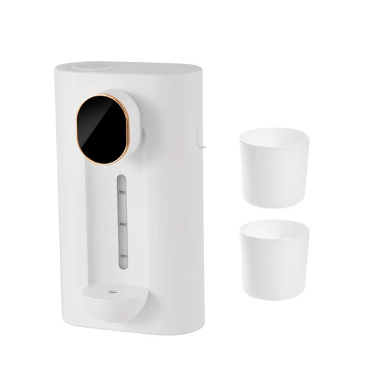 540ml Automatic Mouthwash Dispenser 3 Levels Quantitative with 2 Magnetic Cups(White)