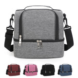 Double-Layer Outdoor Fresh Cooler Bag Mommy Bottle Bag Portable Lunch Insulated Bag