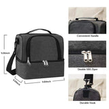 Double-Layer Outdoor Fresh Cooler Bag Mommy Bottle Bag Portable Lunch Insulated Bag