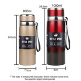 800ml  Stainless Steel Insulated Mug Large Capacity Vacuum Thermos Outdoor Portable Car Insulated Water Bottle(Coffee)
