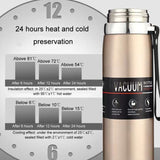 800ml  Stainless Steel Insulated Mug Large Capacity Vacuum Thermos Outdoor Portable Car Insulated Water Bottle(Coffee)