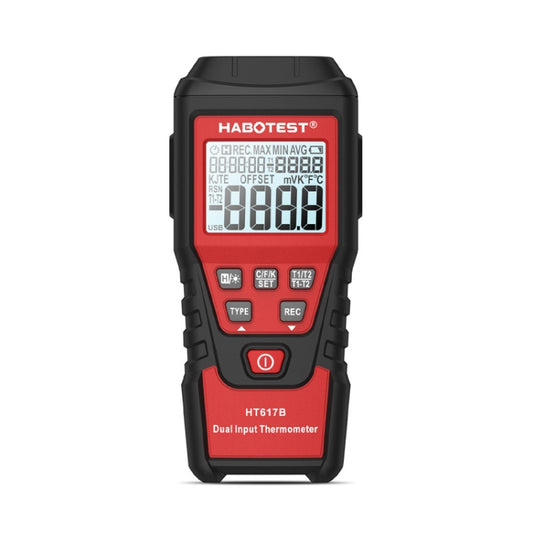 HABOTEST HT617B Digital Dual Channel Thermocouple Thermometer