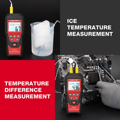 HABOTEST HT617B Digital Dual Channel Thermocouple Thermometer