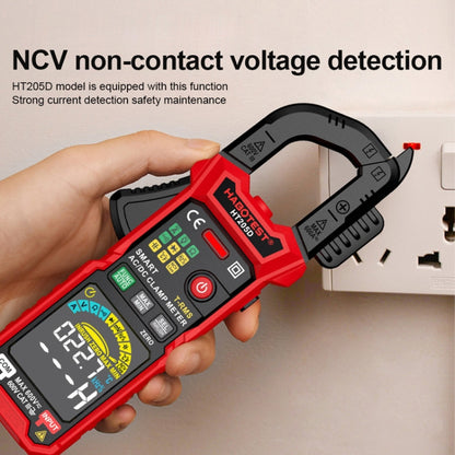 مشبك HABOTEST HT205D، مقياس متعدد رقمي ذكي عالي الدقة، مضاد للاحتراق، متعدد الوظائف، HT205D