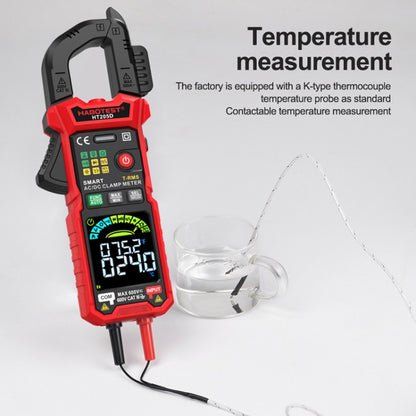 مشبك HABOTEST HT205D، مقياس متعدد رقمي ذكي عالي الدقة، مضاد للاحتراق، متعدد الوظائف، HT205D