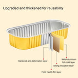 5pcs /Pack Air Fryer Rectangle Tin Box Oil-Proof Aluminum Foil BBQ Drip Tray Set