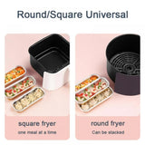 5pcs /Pack Air Fryer Rectangle Tin Box Oil-Proof Aluminum Foil BBQ Drip Tray Set