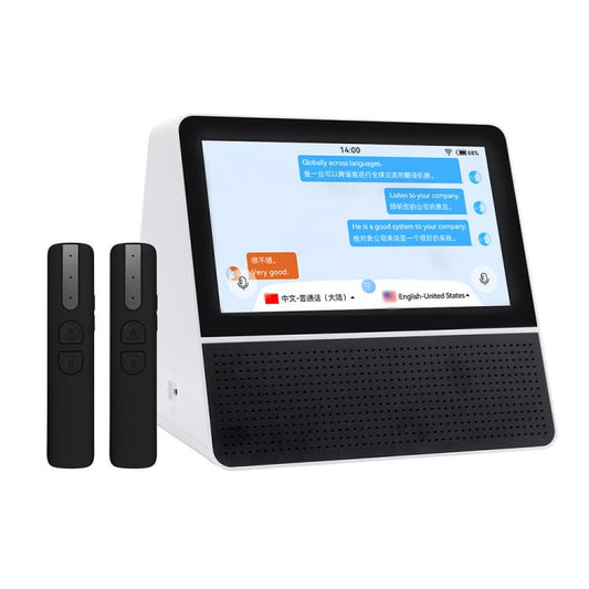 X7 7-inch HD Touch Dual-screen 2.4 / 5.0G Business Intelligent Voice Translator, Black White, with US Plug