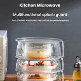 Microwave Food Heating Splashproof Cover Food Grade PC Household High Temperature Resistant Bowl Rice Cover(Regular Model)