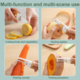 2-in-1 Household Double-headed Multifunctional Portable Fruit Knife Peeler