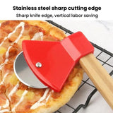 Axe Stainless Steel Pizza Cutter Baking Pizza Roller Knife Round Pie Cutter