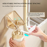2pcs /Pack Wall-mounted Shower Gel Shampoo Holder with Adjustable Hole Distance
