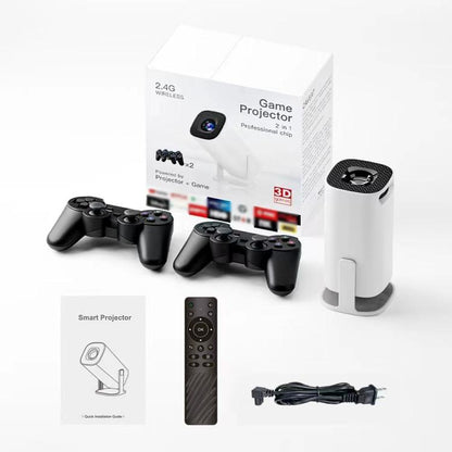 P30 Game Projector Android 11 System With Wireless Gaming Controller 720P Home Theater