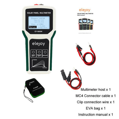 جهاز قياس متعدد للوحة الطاقة الشمسية الكهروضوئية MPPT من Elejoy بقوة 1800 واط، EY1800W