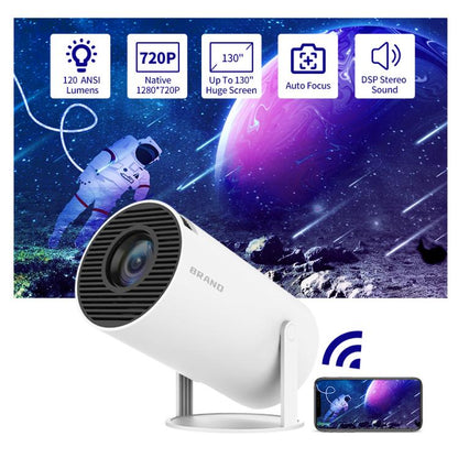 Game Projector Android 11 System With Wireless Gaming Controller 720P Home Theater, HY300