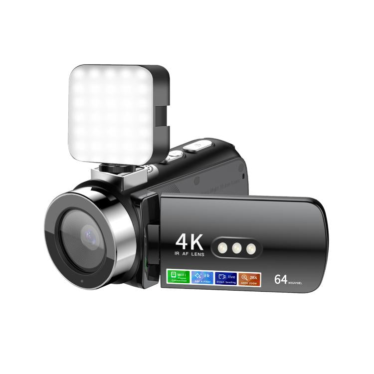 WiFi HD 4K Lightless Colorful Night Vision Digital Video Camera, Black, Black + Fill Light, Black + Lens Hood, Black + Wireless Noise Reduction Microphone, Black + Bracket, Black 4pcs /Set, Red, Red + Fill Light, Red + Lens Hood������������������������...