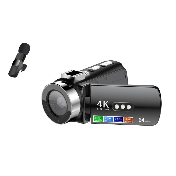 WiFi HD 4K Lightless Colorful Night Vision Digital Video Camera, Black, Black + Fill Light, Black + Lens Hood, Black + Wireless Noise Reduction Microphone, Black + Bracket, Black 4pcs /Set, Red, Red + Fill Light, Red + Lens Hood������������������������...