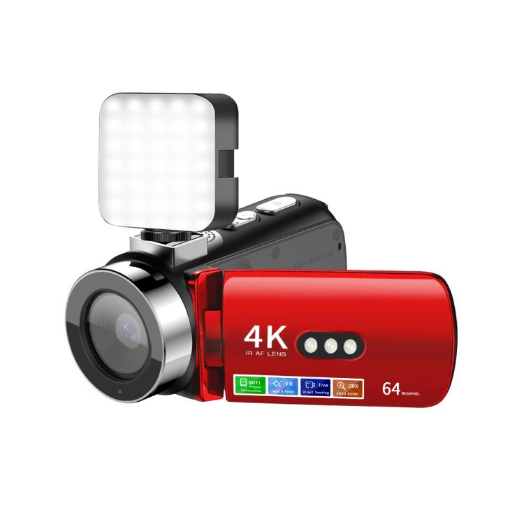 WiFi HD 4K Lightless Colorful Night Vision Digital Video Camera, Black, Black + Fill Light, Black + Lens Hood, Black + Wireless Noise Reduction Microphone, Black + Bracket, Black 4pcs /Set, Red, Red + Fill Light, Red + Lens Hood������������������������...
