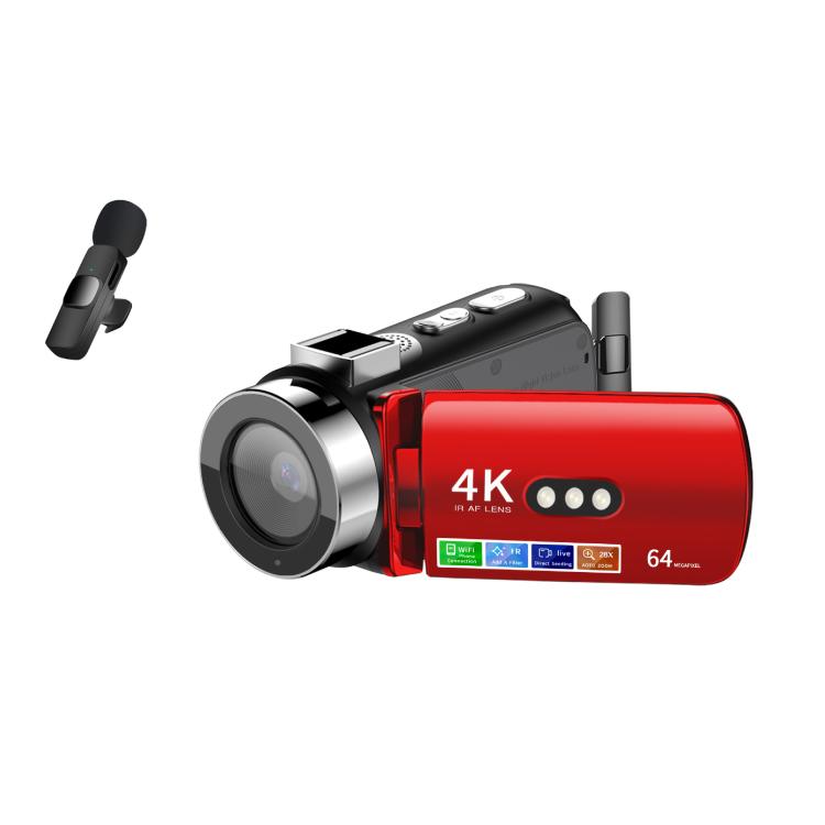 WiFi HD 4K Lightless Colorful Night Vision Digital Video Camera, Black, Black + Fill Light, Black + Lens Hood, Black + Wireless Noise Reduction Microphone, Black + Bracket, Black 4pcs /Set, Red, Red + Fill Light, Red + Lens Hood������������������������...