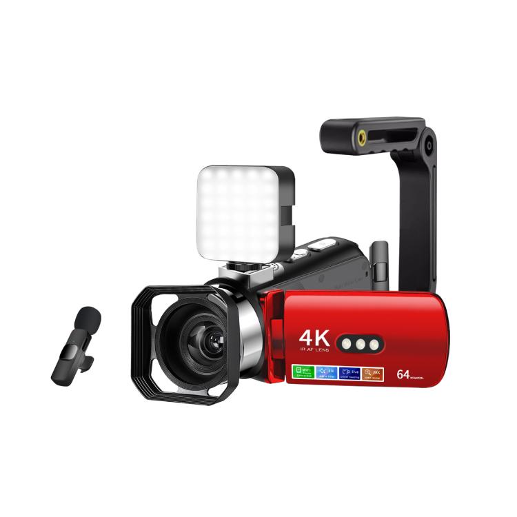 WiFi HD 4K Lightless Colorful Night Vision Digital Video Camera, Black, Black + Fill Light, Black + Lens Hood, Black + Wireless Noise Reduction Microphone, Black + Bracket, Black 4pcs /Set, Red, Red + Fill Light, Red + Lens Hood������������������������...