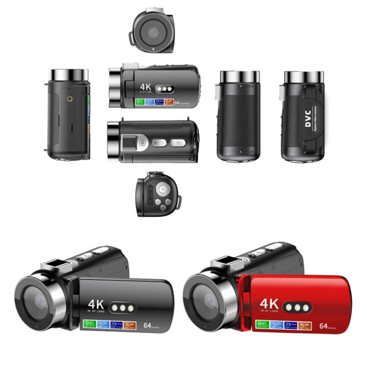 WiFi HD 4K Lightless Colorful Night Vision Digital Video Camera, Black, Black + Fill Light, Black + Lens Hood, Black + Wireless Noise Reduction Microphone, Black + Bracket, Black 4pcs /Set, Red, Red + Fill Light, Red + Lens Hood������������������������...