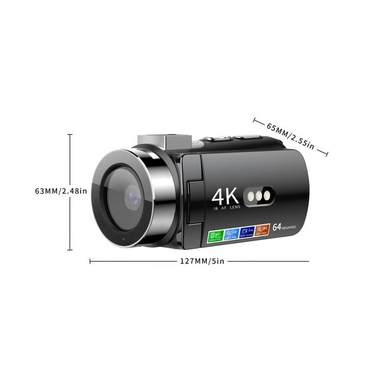 WiFi HD 4K Lightless Colorful Night Vision Digital Video Camera, Black, Black + Fill Light, Black + Lens Hood, Black + Wireless Noise Reduction Microphone, Black + Bracket, Black 4pcs /Set, Red, Red + Fill Light, Red + Lens Hood������������������������...