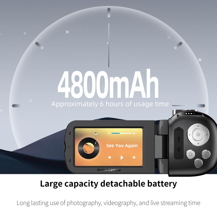 WiFi HD 4K Lightless Colorful Night Vision Digital Video Camera, Black, Black + Fill Light, Black + Lens Hood, Black + Wireless Noise Reduction Microphone, Black + Bracket, Black 4pcs /Set, Red, Red + Fill Light, Red + Lens Hood������������������������...