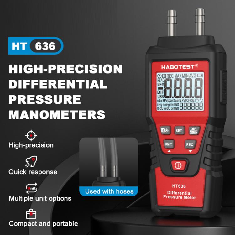 جهاز اختبار الضغط الدقيق الرقمي عالي الدقة HABOTEST HT636، HT636
