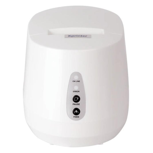 طابعة حرارية لإيصالات السوبر ماركت ورموز الباركود ورمز الاستجابة السريعة من Xprinter XP-237B، مزودة بمنفذ USB وUSB+BT