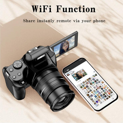 4K 72MP 12X Optical Zoom Student Digital Camera WiFi HD Video Camera With 3 Inch Flip Screen, W3