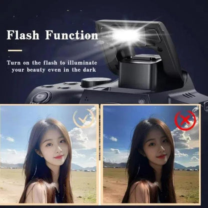 4K 72MP 12X Optical Zoom Student Digital Camera WiFi HD Video Camera With 3 Inch Flip Screen, W3