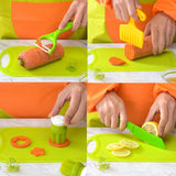 Children Plastic Cooking Knife Set Kids DIY Peeler Kicthen Tools