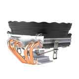 EVESKY  12cm RGB LED CPU Cooler with Dual Copper Heat Pipes Quiet Fan for Desktop Computers