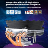 EVESKY  12cm RGB LED CPU Cooler with Dual Copper Heat Pipes Quiet Fan for Desktop Computers