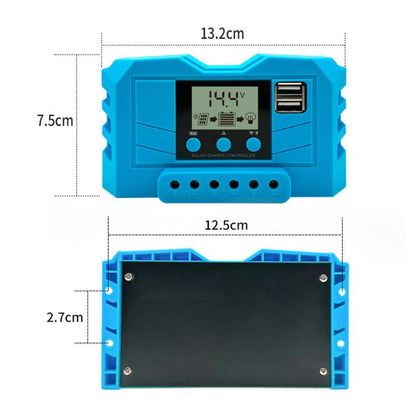 12V 24V Lithium Lead Acid Solar Charge Controller PWM PV Controller With LCD Display, 10A, 20A, 30A