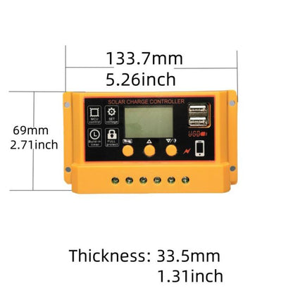 12V 24V Solar Controller PV Solar Charge Controller With LCD Display, 10A, 20A, 30A