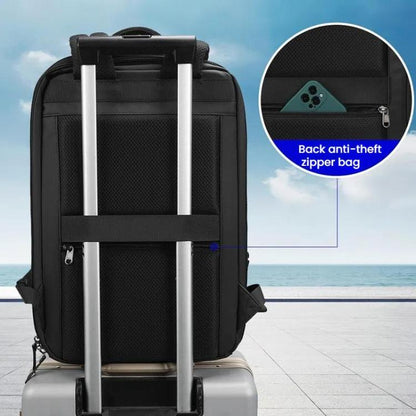 حقيبة ظهر Tigernu T-B9152A للرجال مقاس 15.6 بوصة مقاومة للماء والغبار، مع حجرة منفصلة للحماية من الجفاف والرطوبة، وحافظة كمبيوتر محمول مبطنة بالهواء ومضادة للصدمات