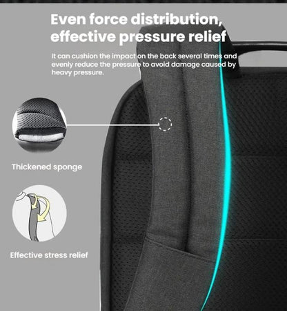 Men Anti-Theft Laptop Backpack with USB Charging Port, Headphone Hole & Comfort Shoulder Straps for Travel, Work Commute, Tigernu  15.6-inch Standard, Tigernu 19-inch Expandable