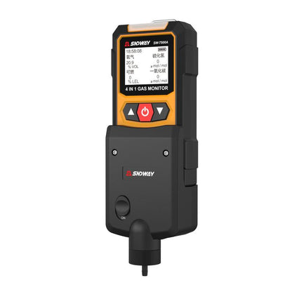 SNDWAY SW7500A 4 In 1 Gas Detector Combustible Gas Oxygen Hydrogen Sulfide Toxic and Harmful Detection Explosion-proof, Standard, With Pump Suction