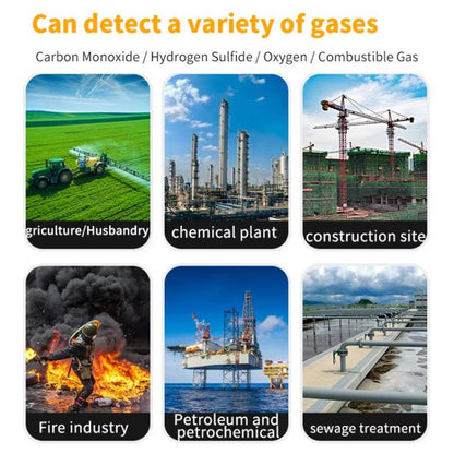 SNDWAY SW7500A 4 In 1 Gas Detector Combustible Gas Oxygen Hydrogen Sulfide Toxic and Harmful Detection Explosion-proof, Standard, With Pump Suction