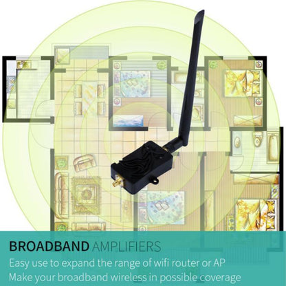 EDUP EP-AB007 2.4G Band SMA Head Remote Control Wifi Router Two-Way Signal Amplifier Extension Booster, EU Plug, US Plug