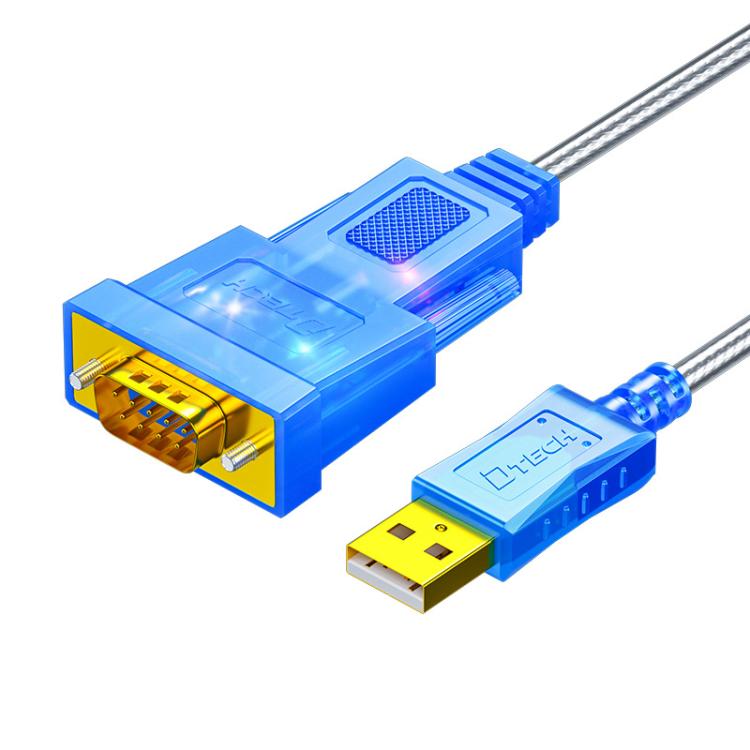 كابل محول تسلسلي DTECH DT-5011 USB 2.0 إلى RS232، ثنائي الشريحة FT232 وZT213 مع مؤشر LED، 0.5 متر، 1 متر، 1.5 متر، 2 متر، 3 متر، 5 متر