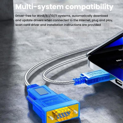 كابل محول تسلسلي DTECH DT-5011 USB 2.0 إلى RS232، ثنائي الشريحة FT232 وZT213 مع مؤشر LED، 0.5 متر، 1 متر، 1.5 متر، 2 متر، 3 متر، 5 متر