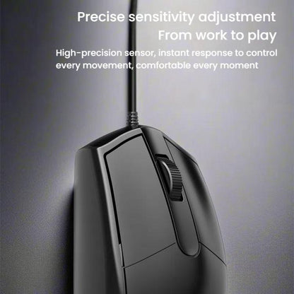 Chasing Leopard 316 1.5m Office Home Wired USB Optical Computer Mouse, 316