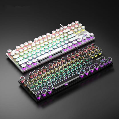 iMICE GK-800 87 Keys USB Wired RGB Round Keycap Mechanical Keyboard, GK-800