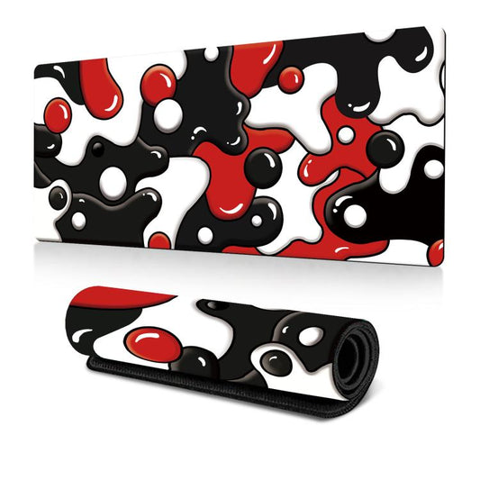 Abstract Fluid Color Blending Mouse Pad Non-Slip Rubber Desk Mat For Office, Gaming, 300x600x2mm, 300x600x3mm, 300x700x2mm, 300x700x3mm, 300x800x2mm, 300x800x3mm, 400x900x2mm, 400x900x3mm
