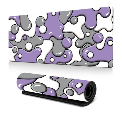 Abstract Fluid Color Blending Mouse Pad Non-Slip Rubber Desk Mat For Office, Gaming, 300x600x2mm, 300x600x3mm, 300x700x2mm, 300x700x3mm, 300x800x2mm, 300x800x3mm, 400x900x2mm, 400x900x3mm