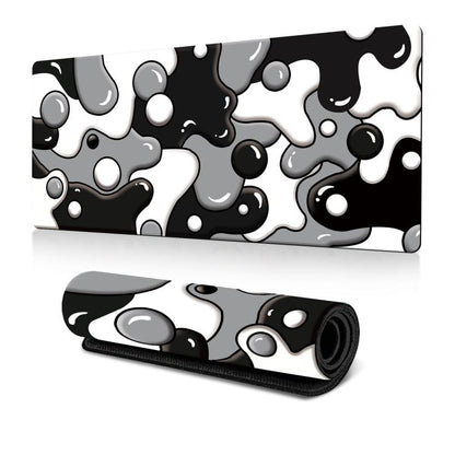 Abstract Fluid Color Blending Mouse Pad Non-Slip Rubber Desk Mat For Office, Gaming, 300x600x2mm, 300x600x3mm, 300x700x2mm, 300x700x3mm, 300x800x2mm, 300x800x3mm, 400x900x2mm, 400x900x3mm